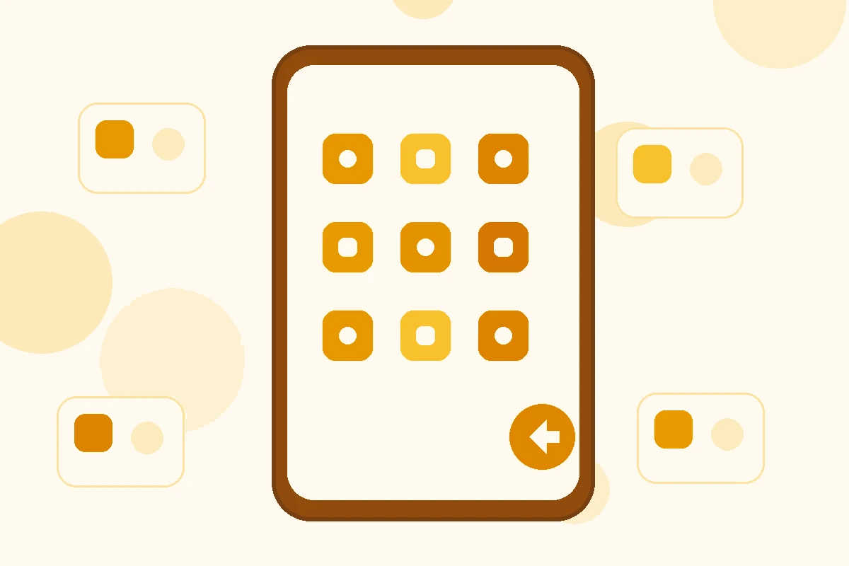 Android phone shortcut interface illustration